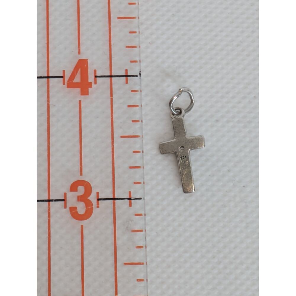 James Avery Rare Retired Silver Small Crucifix Cross Charm Jesus Salvation - Picture 2 of 2